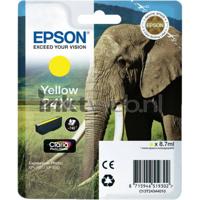 Epson Elephant Singlepack Yellow 24XL Claria Photo HD Ink - thumbnail