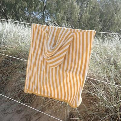 Swim Essentials Strandponcho Geel Wit Gestreept 65 x 65 cm