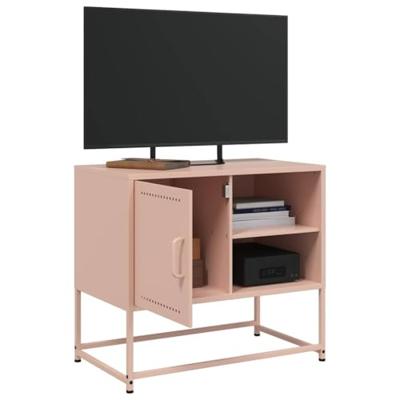 Tv-meubel 68x39x60,5 cm staal roze