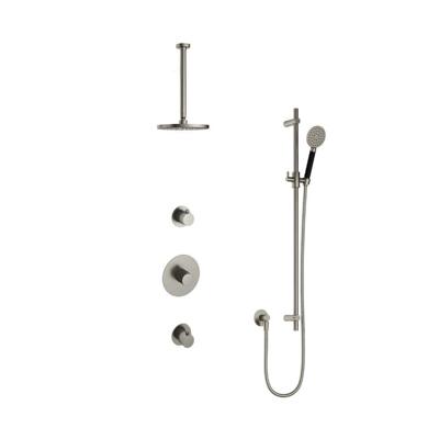 Hotbath Cobber IBS20 Regendoucheset inbouw - 30cm plafondarm - 20cm ronde hoofddouche - 3 standen handdouche - glijstang - nikkel geborsteld IBS20GN137 Hotbath Cobber IBS20 Regendoucheset inbouw - 30cm plafondarm - 20cm ronde hoofddouche - 3 standen handdouche - glijstang - nikkel geborsteld IBS20GN137