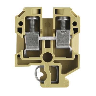Weidmüller 0110060000 Doorgangsserieklem Schroeven Beige, Geel 100 stuk(s) Piece
