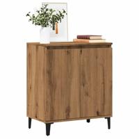 Dressoir 60x35x70 cm bewerkt hout artisanaal eikenkleur - thumbnail