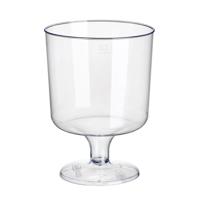 Rode wijnglazen 200ml helder PS 10st - thumbnail