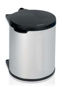 Brabantia inbouwemmer afvalverzamelaar 15 liter brilliant steel
