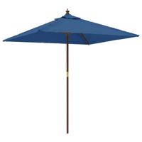 Parasol met houten paal 198x198x231 cm azuurblauw - thumbnail