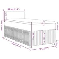 Boxspring met matras stof donkerbruin 80x200 cm - thumbnail