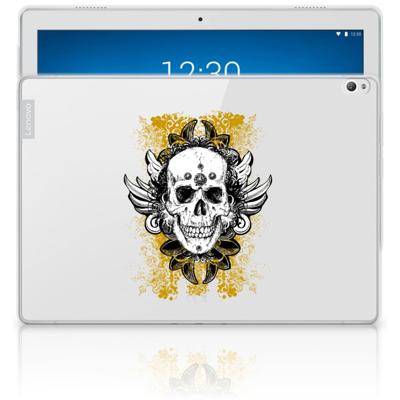 Tablet BackCover Lenovo Tab P10 Skull Goud Tablet BackCover Lenovo Tab P10 Skull Goud