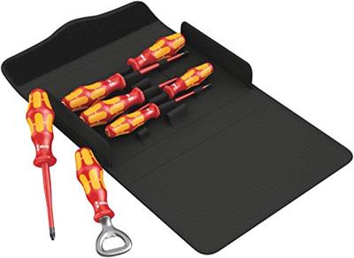 Wera kraftform 100 is/7 set 2 schroevendraaierset (rood/geel, 7-delig)
