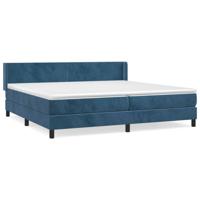 Boxspring met matras fluweel donkerblauw 200x200 cm - thumbnail