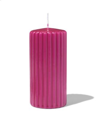 HEMA Stompkaars 6x12cm rib fluoroze (fluor roze)