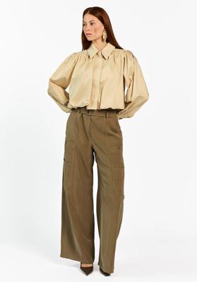 Aaiko Yuki Ten 564 Blouse 160726 Light Khaki