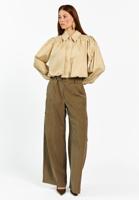 Aaiko Yuki Ten 564 Blouse 160726 Light Khaki - thumbnail