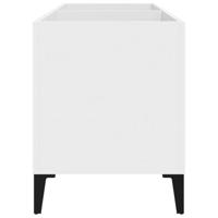 Platenkast 74,5x38x48 cm bewerkt hout wit - thumbnail