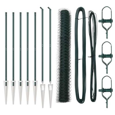 VidaXL Afrasteringspaal groen 10 x 1,2 m (36 mm gaas) staal en pvc