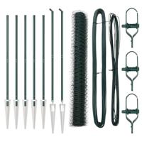 VidaXL Afrasteringspaal groen 10 x 1,2 m (36 mm gaas) staal en pvc - thumbnail