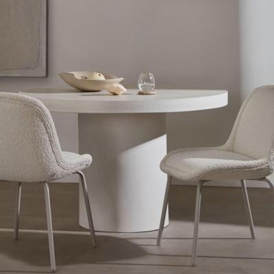 Kave Home Ronde Eettafel 'Aiguablava' Beton, 120cm, kleur Wit