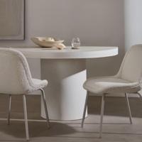 Kave Home Ronde Eettafel 'Aiguablava' Beton, 120cm, kleur Wit - thumbnail