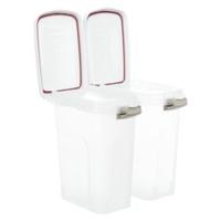 TRIXIE VOERTON LUCHTDICHT AFSLUITBAAR KUNSTSTOF TRANSPARANT WIT / WIT 40 LTR 26,5X44,5X61,5 CM - thumbnail