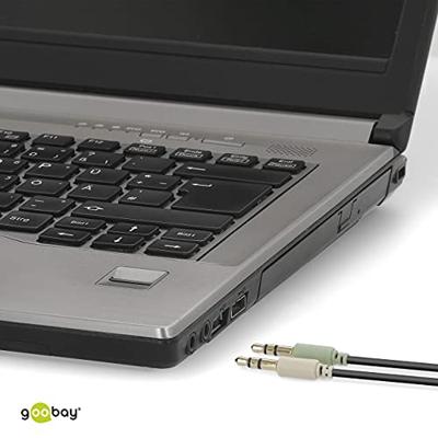 Audio Adapter - microconnect - 2x3.5mm-3.5mm - M/F - 0.4m - Zwart