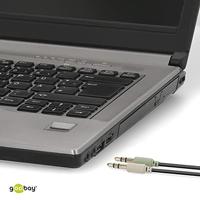 Audio Adapter - microconnect - 2x3.5mm-3.5mm - M/F - 0.4m - Zwart - thumbnail