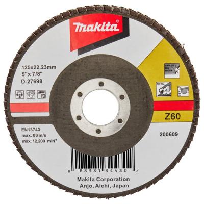 Makita Accessoires Lamellenschuurschijf 125mm Z60 - D-27698 D-27698 Makita Accessoires Lamellenschuurschijf 125mm Z60 - D-27698 D-27698