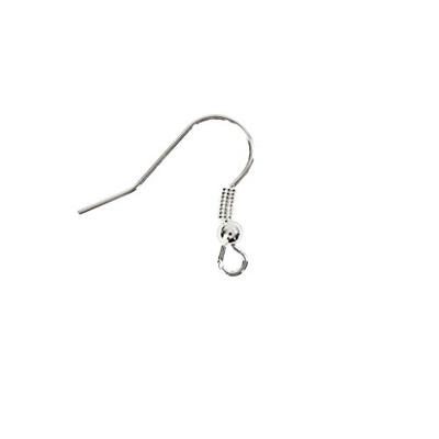 Creativ Company Oorbelhaaken, l: 18 mm, zilver, 10 stuk/ 1 doos - thumbnail