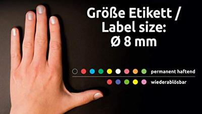 Avery-Zweckform 3012 Etiketten Ø 8 mm Papier Groen 416 stuk(s) Permanent hechtend Etiketten voor markeringspunten