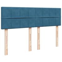 Boxspring met matras fluweel blauw 140x200 cm - thumbnail
