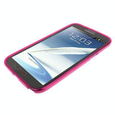 Samsung Galaxy Note II / N7100 doorschijnend TPU hoesje (hard roze)