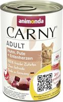 ANIMONDA Carny Adult Chicken, turkey, duck hearts - nat kattenvoer - 400g - thumbnail