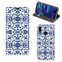 Huawei Y7 hoesje Y7 Pro (2019) Smart Cover Flower Blue - thumbnail