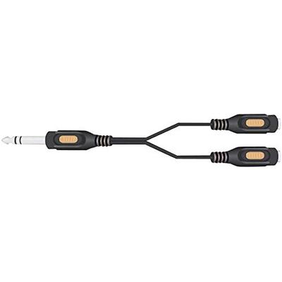 SpeaKa Professional SP-7869836 Jackplug Audio Y-adapter [1x Jackplug male 6,3 mm - 2x Jackplug female 6,3 mm] Zwart
