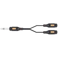 SpeaKa Professional SP-7869836 Jackplug Audio Y-adapter [1x Jackplug male 6,3 mm - 2x Jackplug female 6,3 mm] Zwart - thumbnail