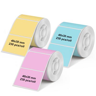 Olympia 6323 Etiketten (rol) 40 x 30 mm Thermisch papier Meerdere kleuren, Roze, Blauw, Geel 3 stuk(s) Universele etiketten