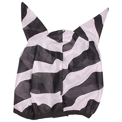 Bucas Buzzoff Zebra vliegenmasker zwart/wit maat:m