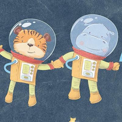 Komar Into Adventure Fotobehang Friends in Space - IAX7-0036
