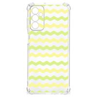 Samsung Galaxy M13 4G | M23 Doorzichtige Silicone Hoesje Waves Yellow - thumbnail