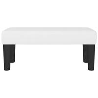 Bankje 70x30x30 cm kunstleer wit - thumbnail