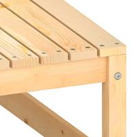 Tuinvoetenbank met kussen massief grenenhout - thumbnail