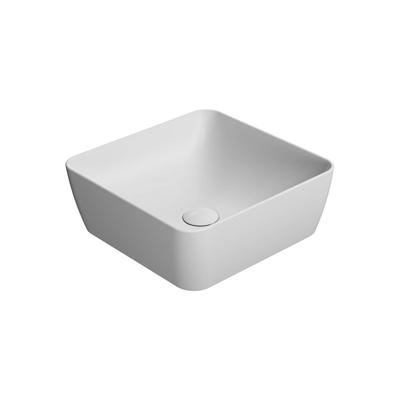 Waskom Sapho Sand Vierkant 38x14 cm Keramiek Mat Wit Sapho