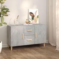 Dressoir 100x36x60 cm bewerkt hout betongrijs - thumbnail