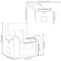 Fauteuil verstelbaar stof donkergrijs - thumbnail