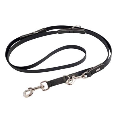 HUNTER Verstelbare hondenlijn Wolmar, zwart/grijs, Maat: 16/200