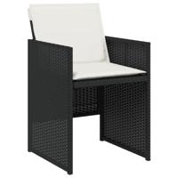 13-delige Tuinset met kussens poly rattan zwart - thumbnail