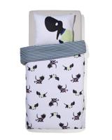 HEMA Takkie kinderdekbedovertrek 140x200cm zacht katoen (wit) - thumbnail