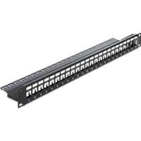 Delock 43277 24 poorten Netwerkpatchpaneel 483 mm (19) Zonder connectoren 1 HE Zwart Niet ingericht - thumbnail