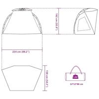 strandtent 2-persoons waterdicht snelontgrendeling zeegroen - thumbnail