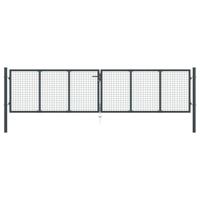 Gaaspoort 400x150 cm gegalvaniseerd staal grijs - thumbnail