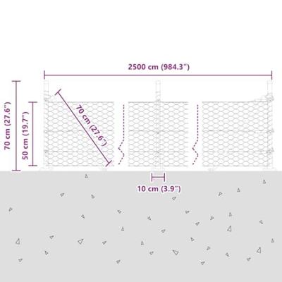 VidaXL Afrasteringspaal groen 25 x 0,5 m (36 mm gaas) staal VidaXL Afrasteringspaal groen 25 x 0,5 m (36 mm gaas) staal