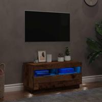 Tv-meubel met LED 80x35x40 cm bewerkt hout oud hout - thumbnail